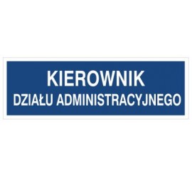 Kierownik działu administracyjnego (801-67)