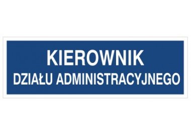 Kierownik działu administracyjnego (801-67)