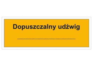 Dopuszczalny udźwig: … (853-08)