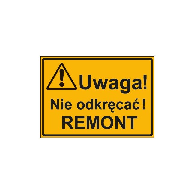 UWAGA! NIE ODKRĘCAĆ REMONT (319-30)