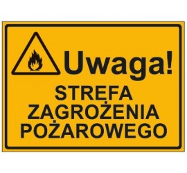 UWAGA! STREFA ZAGROŻENIA POŻAROWEGO (319-61)